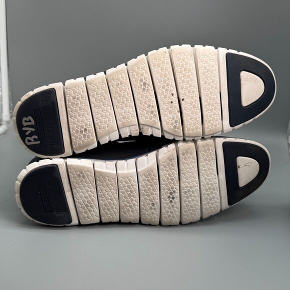 Cole Haan Zero Grand Men's 13 Black Blue White Leather Hiker Boots Lace-Up Ankle - Picture 8 of 11